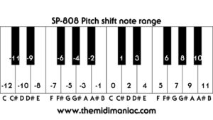 Pitch Shift Function Note Range